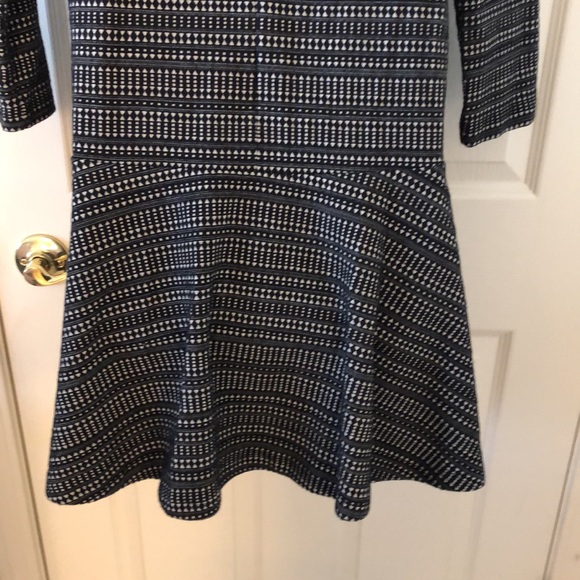 Black + Cream Drop Waist Flounce Dress - Picture 14 of 16